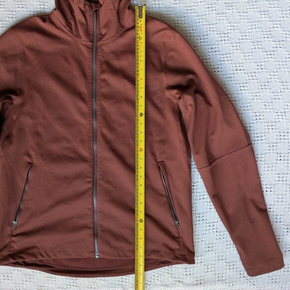 Men's Lululemon Fleece Back Soft Shell Jacket Coat Burnt Orange Terracotta XL - Picture 5 of 9